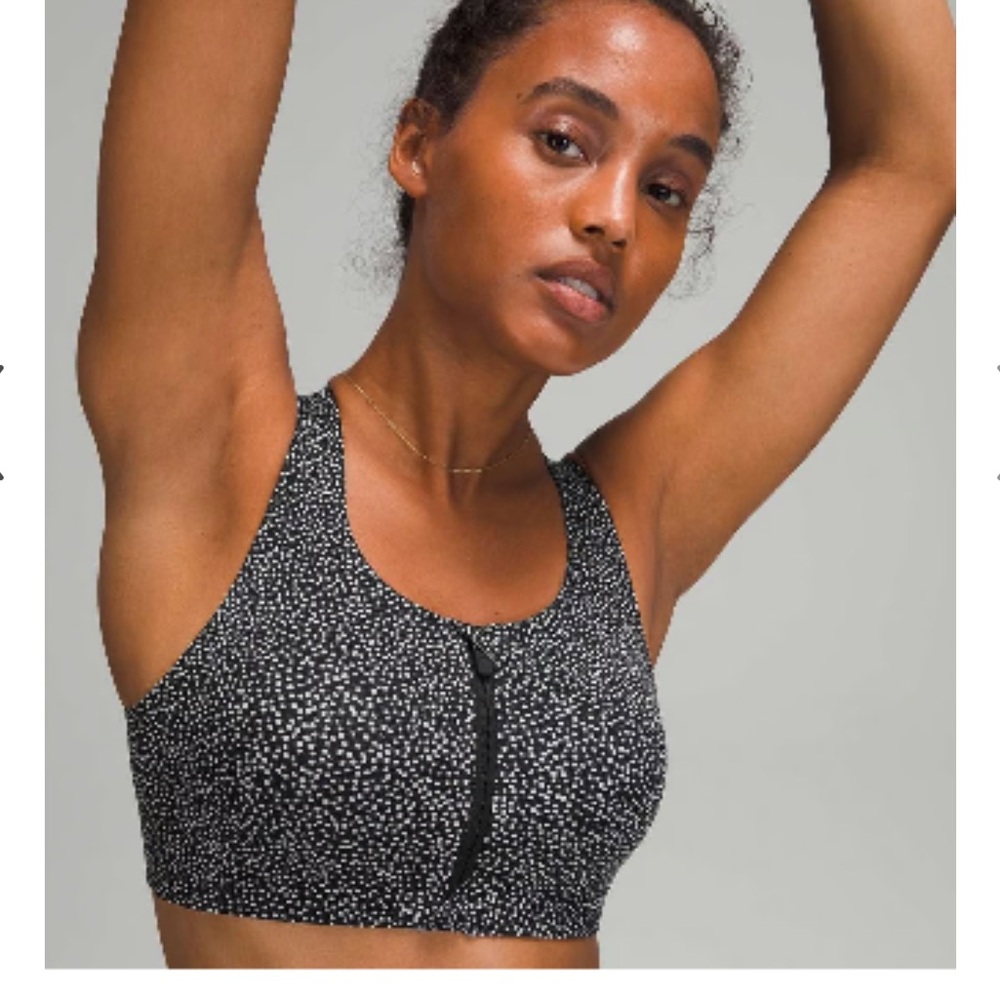 Lululemon enlite bra, front zip high support size 34B (starlight)